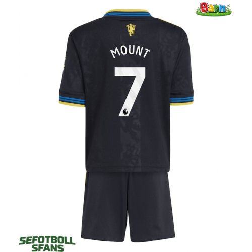 Manchester United Mason Mount #7 Tredjeställ Barn 2025-26 Kortärmad (+ Korta byxor)